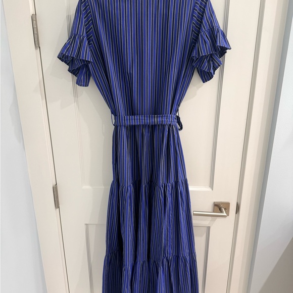 Milly Blue Striped Maxi Dress - Picture 5 of 7